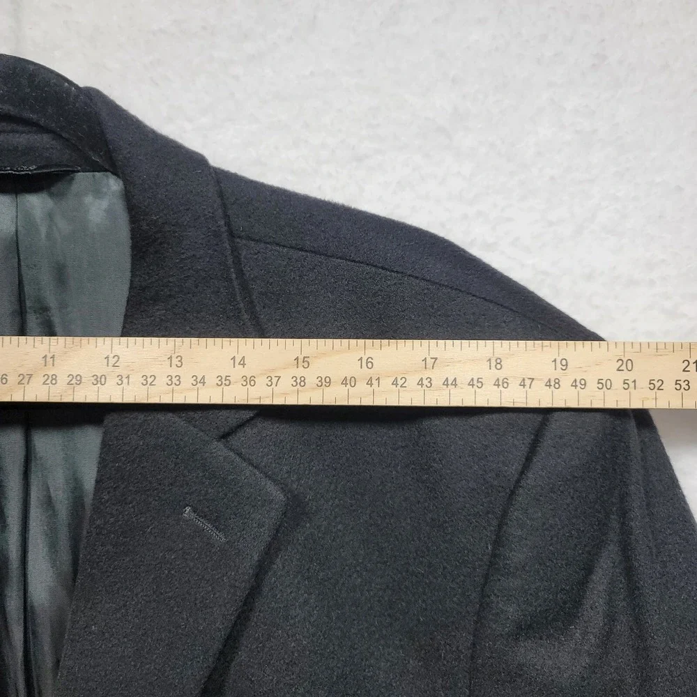 PAVONE Mens 48R Black Super Soft 100% Cashmere Blazer Sport Coat Suit Jacket